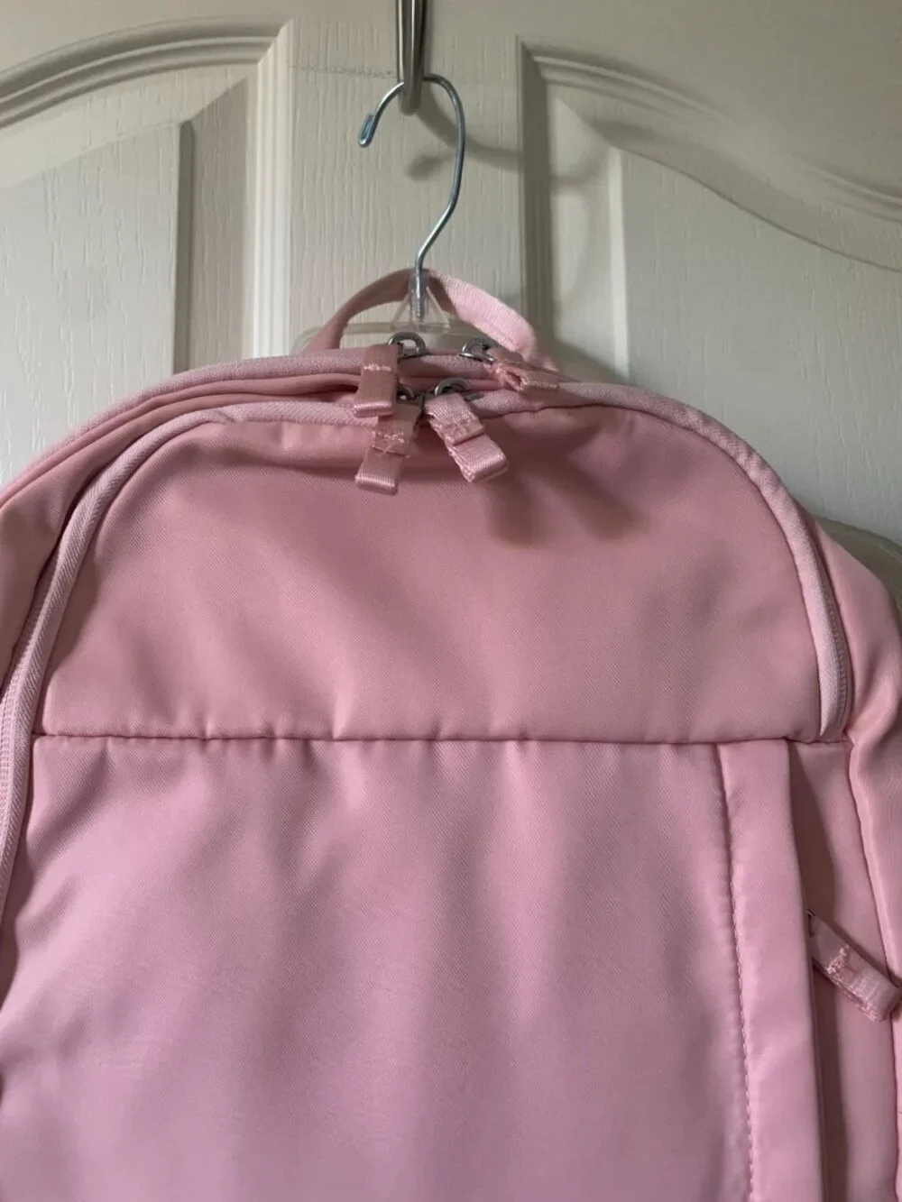 Backpack All In Motion Pink With Dual Zippers Padded Straps & Water Bottle Pocke